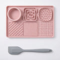 Anna-Kaci 6 in 1 Dog Lick Mat Slow Feeder with Bowl Multifunction Pet Feeding Mat Non Slip Silicone