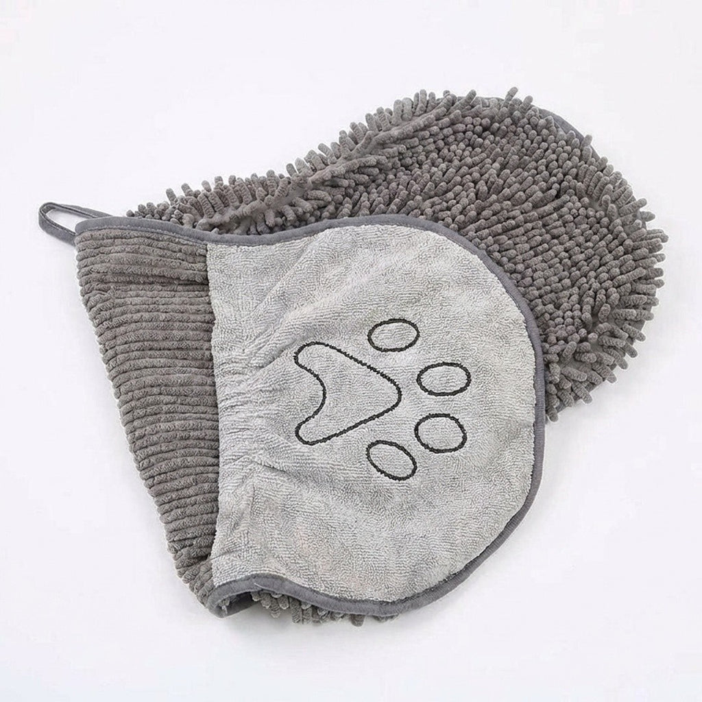Anna-Kaci Microfiber Dog Drying Towel Mitt Super Absorbent Pet Bath Towel Fast Dry Dog Grooming Towel