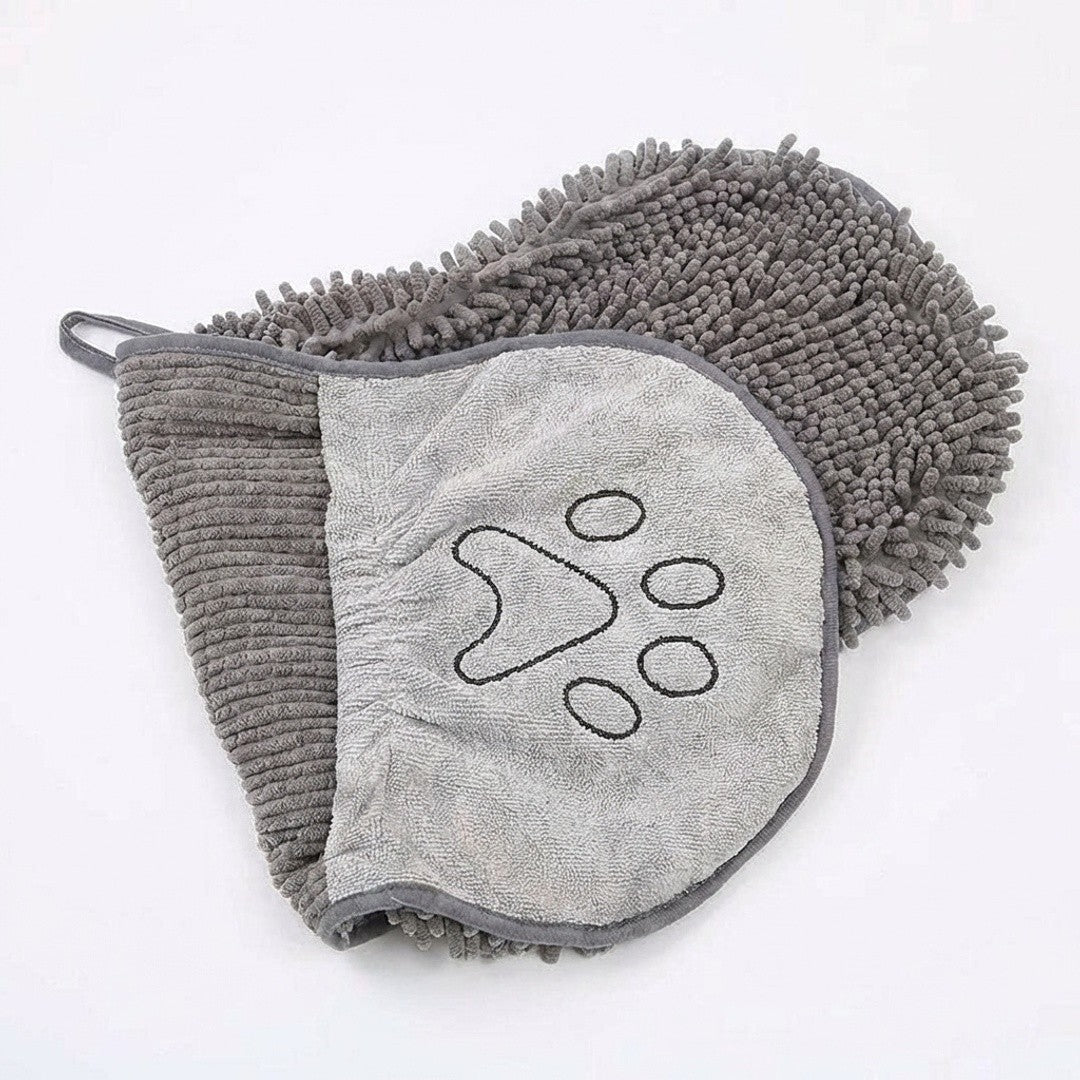 Anna-Kaci Microfiber Dog Drying Towel Mitt Super Absorbent Pet Bath Towel Fast Dry Dog Grooming Towel