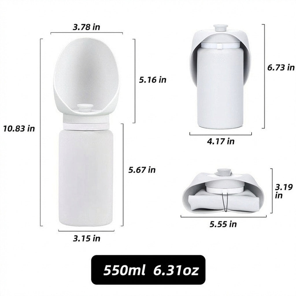 Anna-Kaci Portable Dog Water Bottle with Built-in Bowl Leakproof Travel Pet Water Dispenser for Dogs