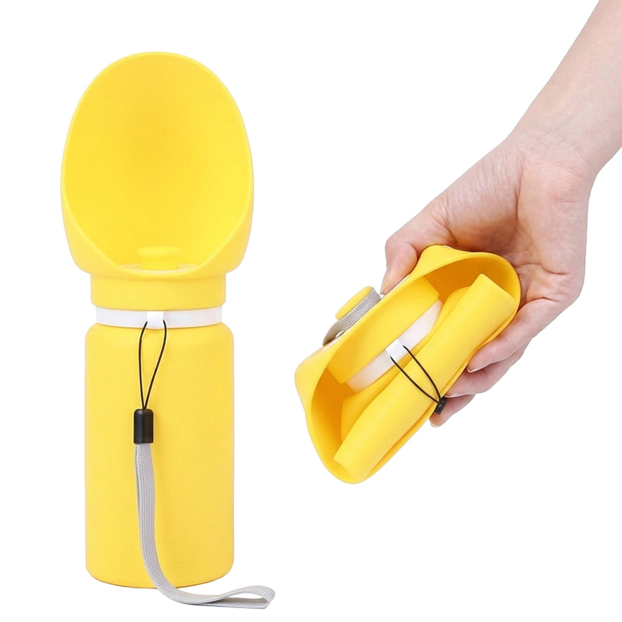 Anna-Kaci Portable Dog Water Bottle with Built-in Bowl Leakproof Travel Pet Water Dispenser for Dogs