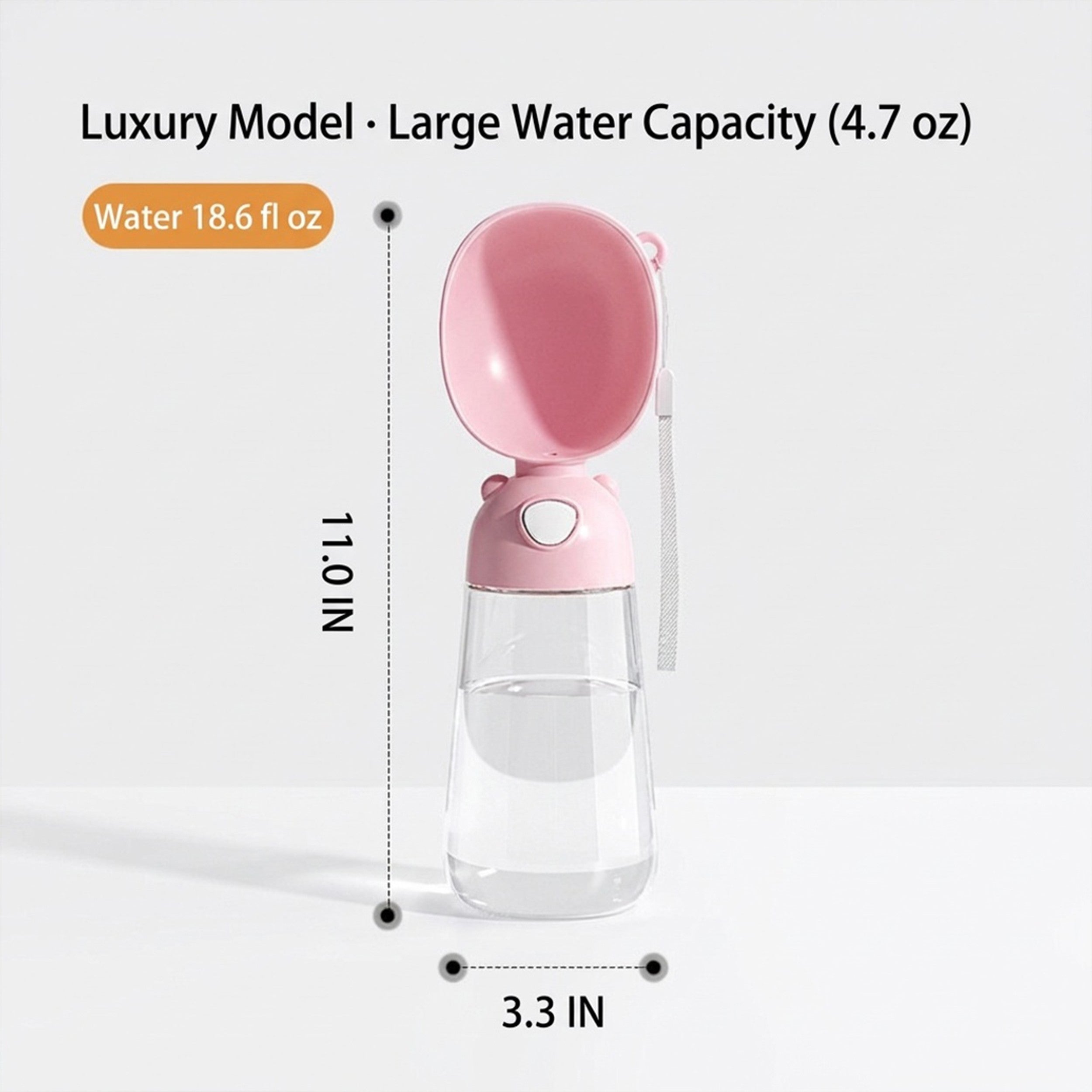 Anna-Kaci Portable Dog Water Bottle with Food Container Travel Pet Water Dispenser Bowl for Dogs