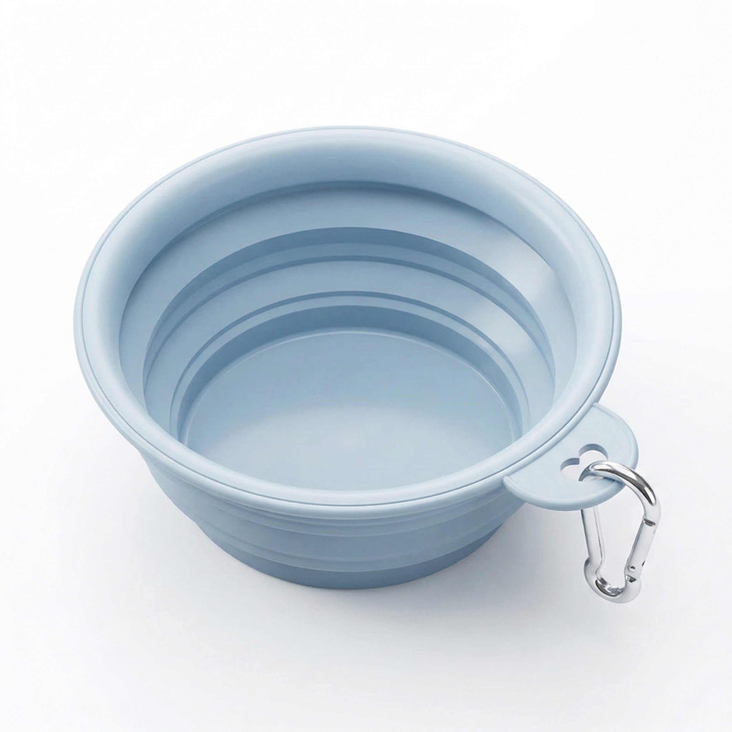 Anna-Kaci Collapsible Dog Travel Bowl with Carabiner Portable Silicone Pet Water and Food Bowl 12 oz