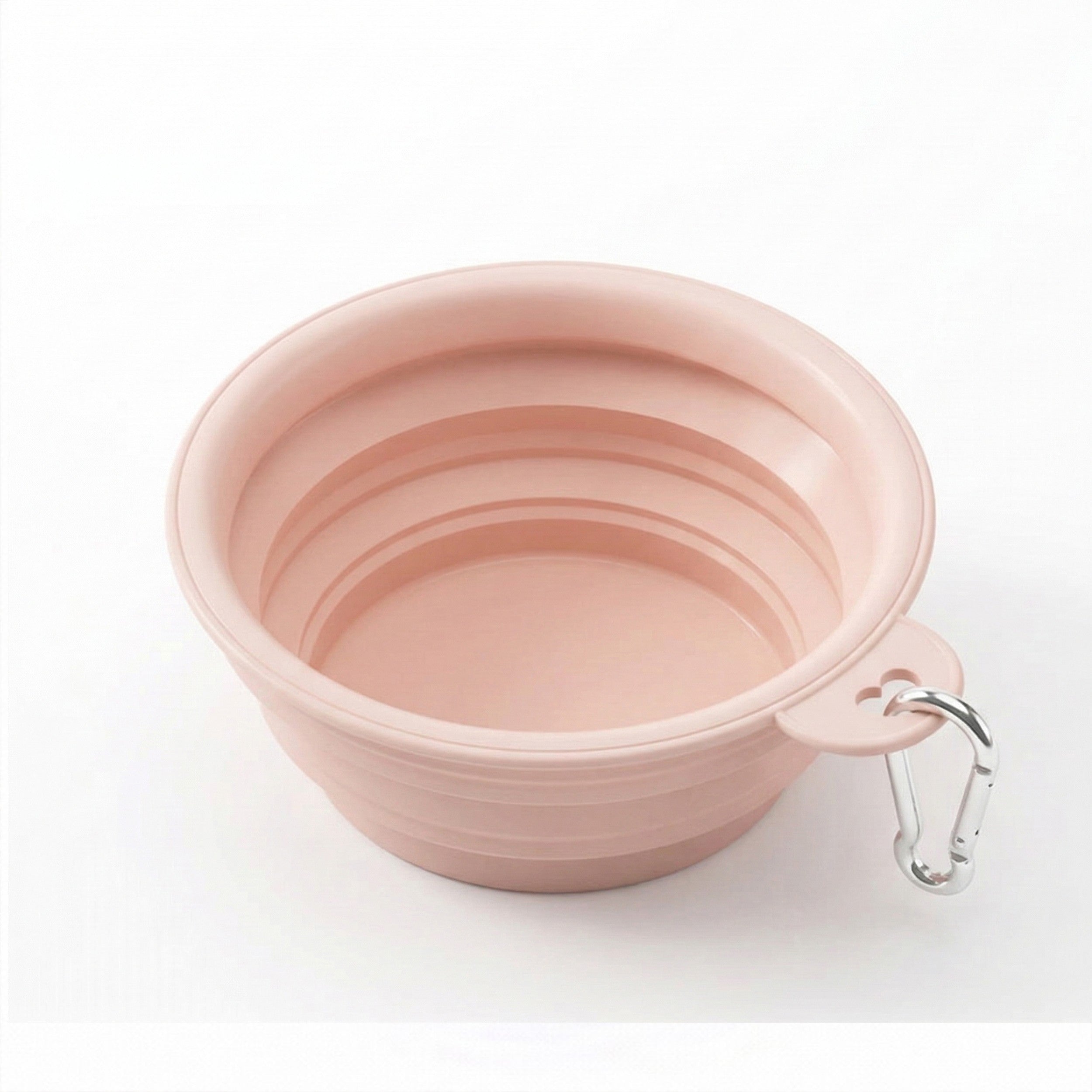Anna-Kaci Collapsible Dog Travel Bowl with Carabiner Portable Silicone Pet Water and Food Bowl 12 oz