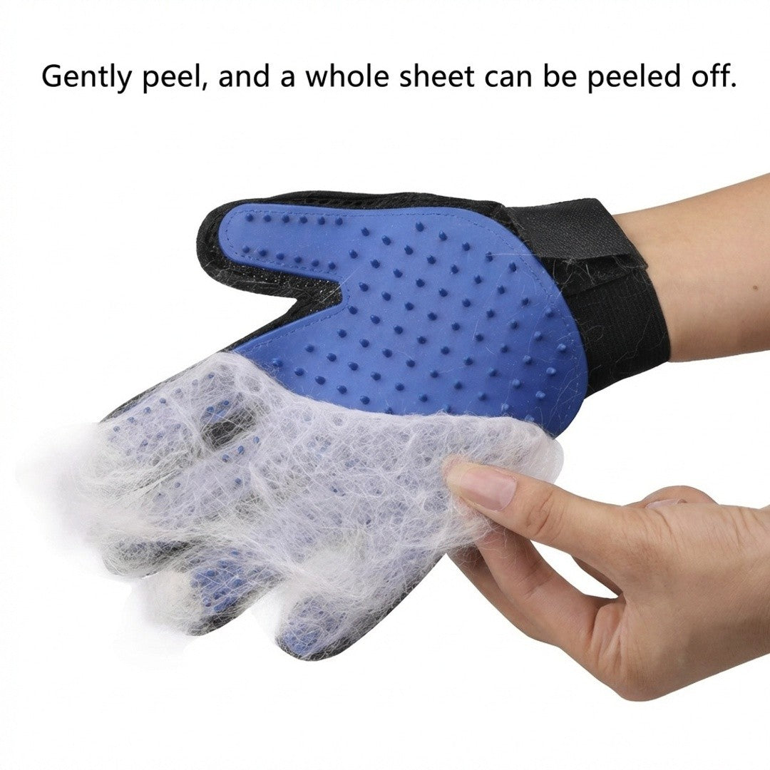 Anna-Kaci Dual Sided Pet Grooming Glove Cat Dog Deshedding Brush Bath Glove Hair Remover