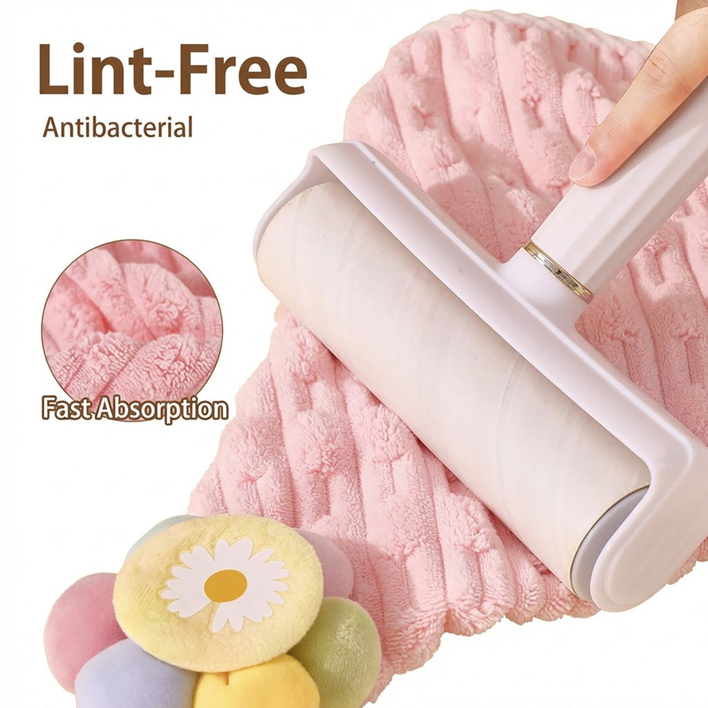 Anna-Kaci 3 Pack Coral Fleece Hanging Hand Towels Absorbent Kitchen Bathroom Quick Dry Cleaning Towels