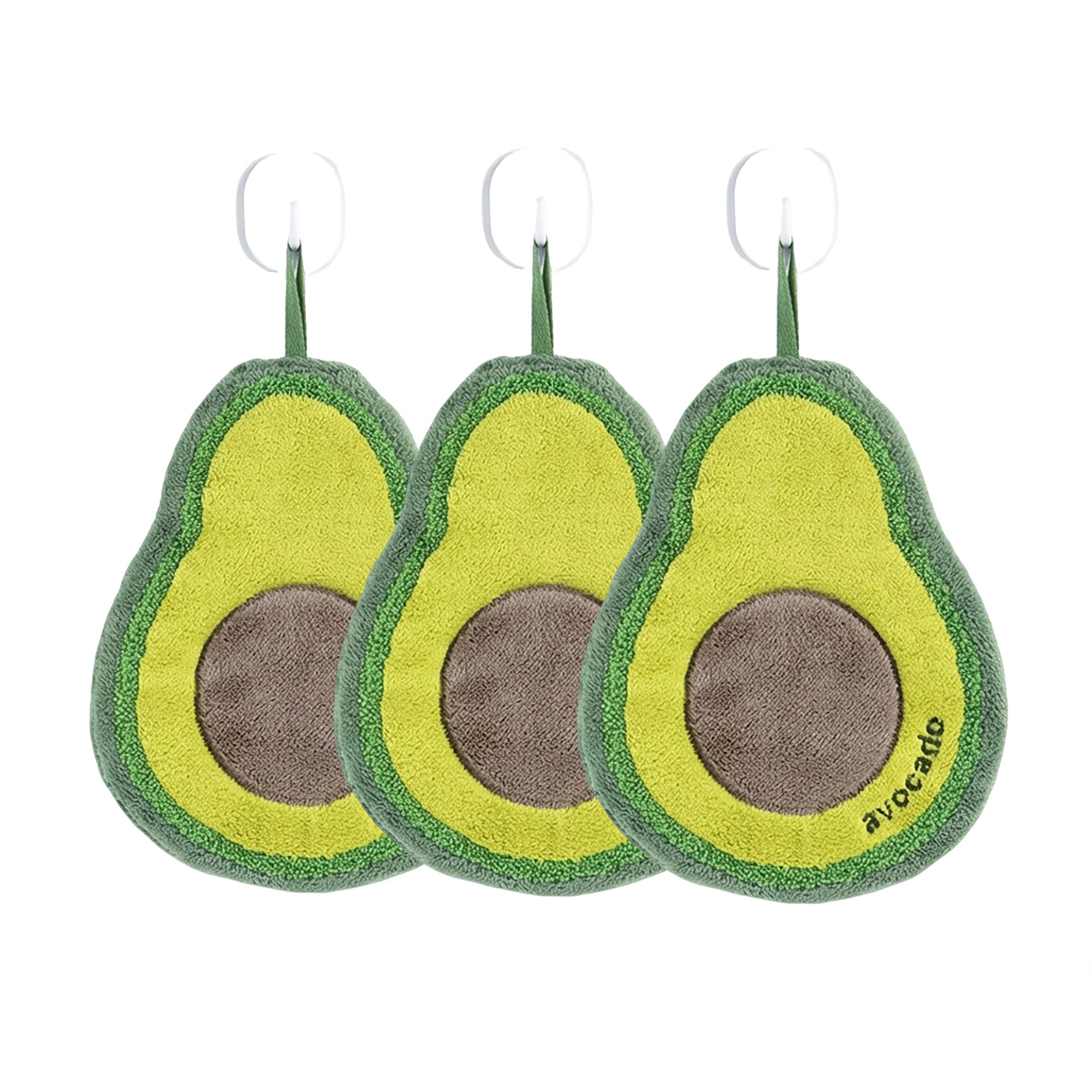Anna-Kaci 3 Pack Hanging Hand Towels Cute Fruit Shape Kitchen Bathroom Quick Dry Decorative Cleaning Towels