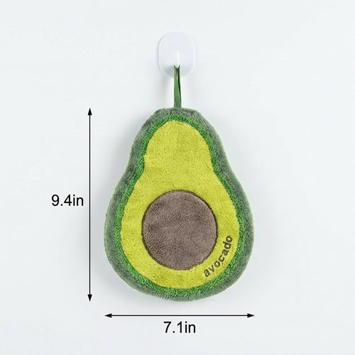 Anna-Kaci 3 Pack Hanging Hand Towels Cute Fruit Shape Kitchen Bathroom Quick Dry Decorative Cleaning Towels