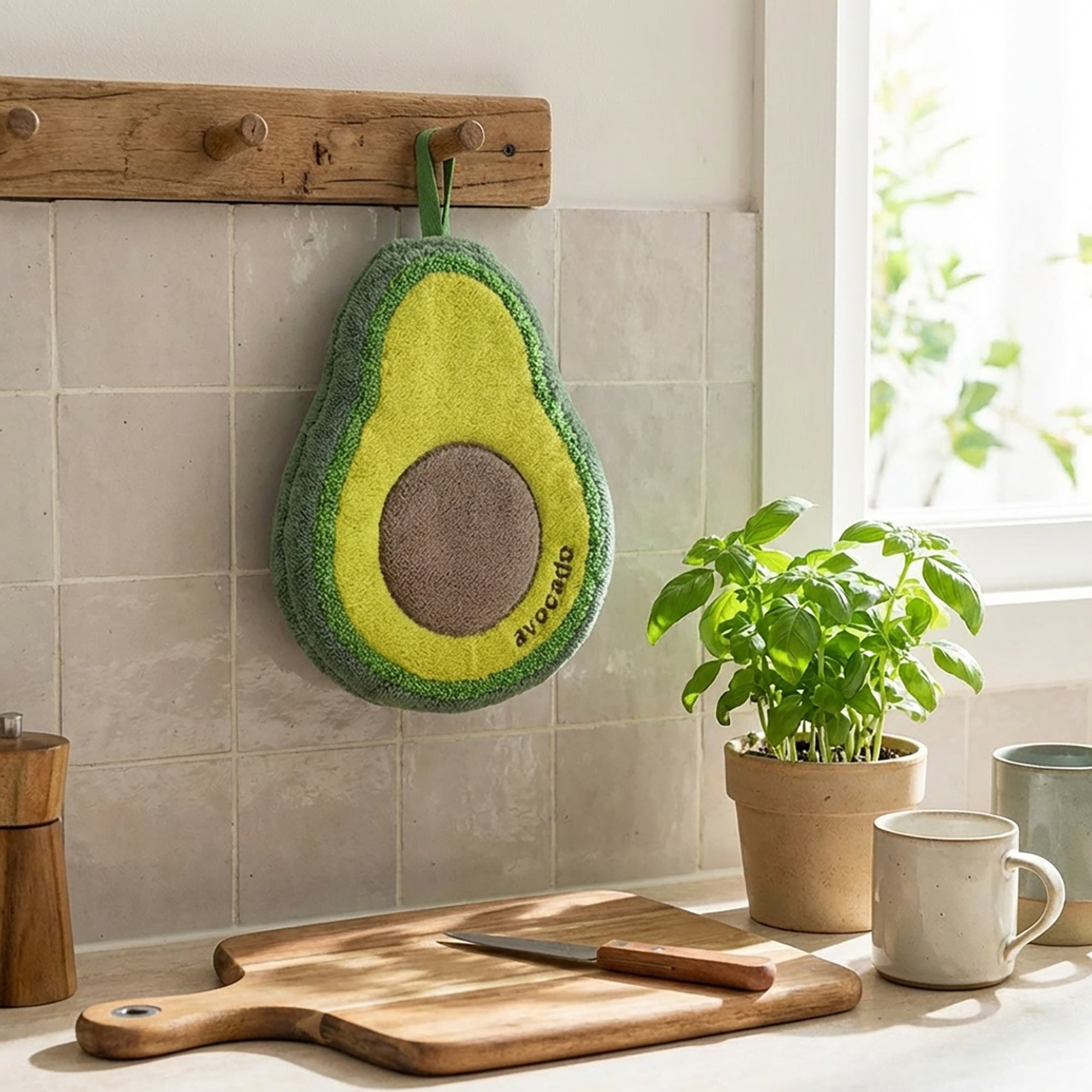 Anna-Kaci 3 Pack Hanging Hand Towels Cute Fruit Shape Kitchen Bathroom Quick Dry Decorative Cleaning Towels