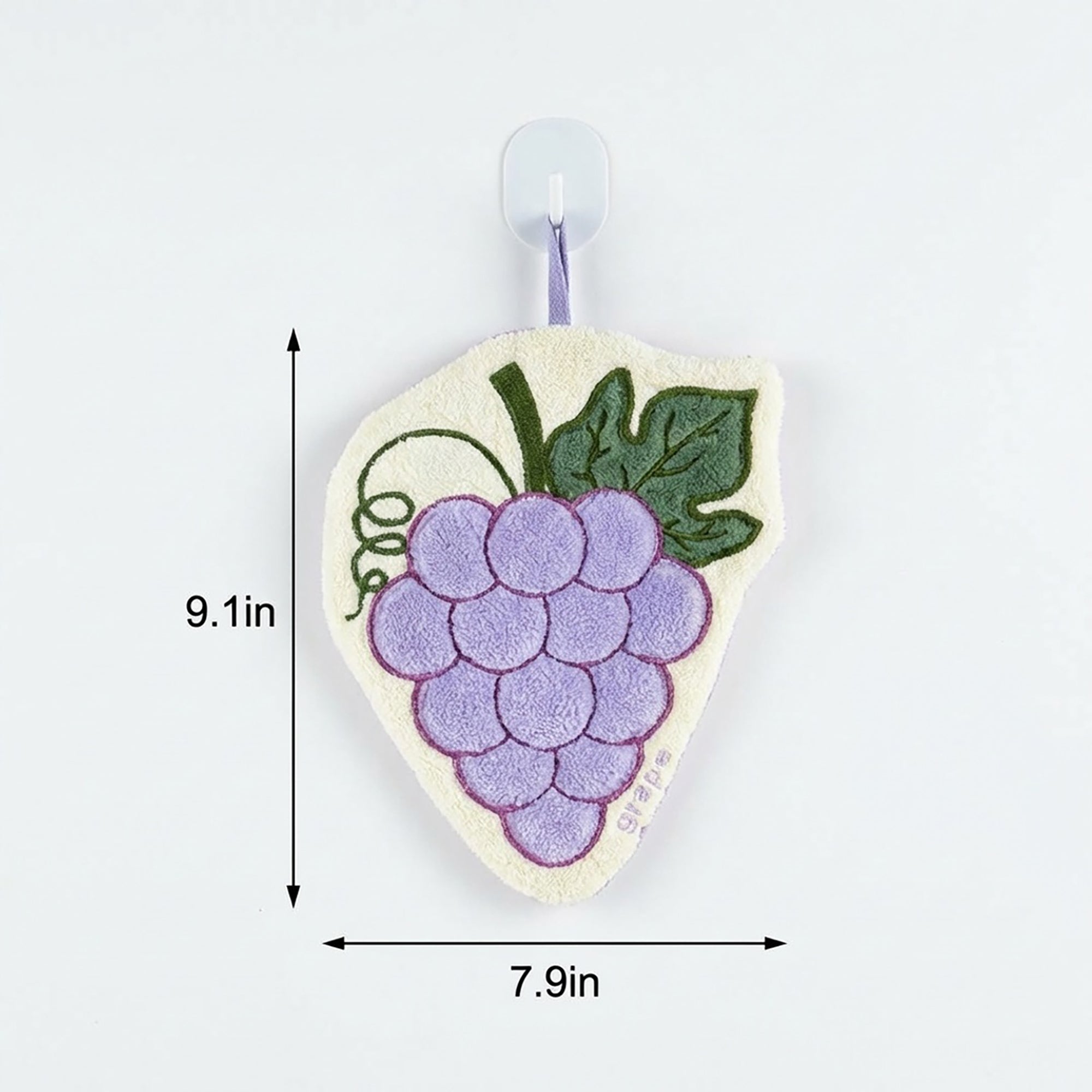 Anna-Kaci 3 Pack Hanging Hand Towels Cute Fruit Shape Kitchen Bathroom Quick Dry Decorative Cleaning Towels