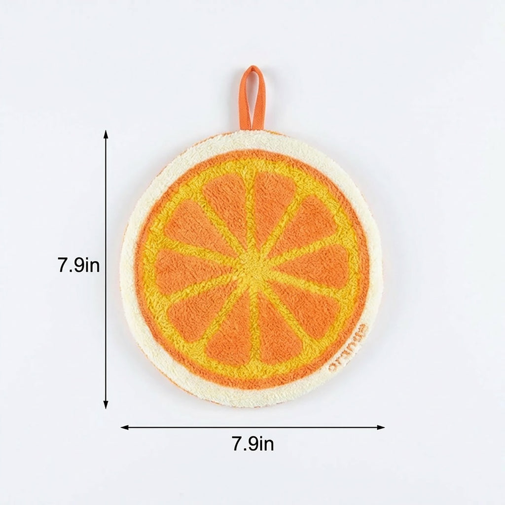 Anna-Kaci 3 Pack Hanging Hand Towels Cute Fruit Shape Kitchen Bathroom Quick Dry Decorative Cleaning Towels