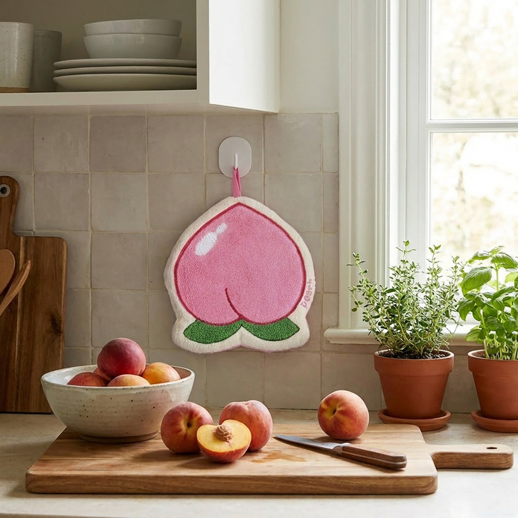 Anna-Kaci 3 Pack Hanging Hand Towels Cute Fruit Shape Kitchen Bathroom Quick Dry Decorative Cleaning Towels
