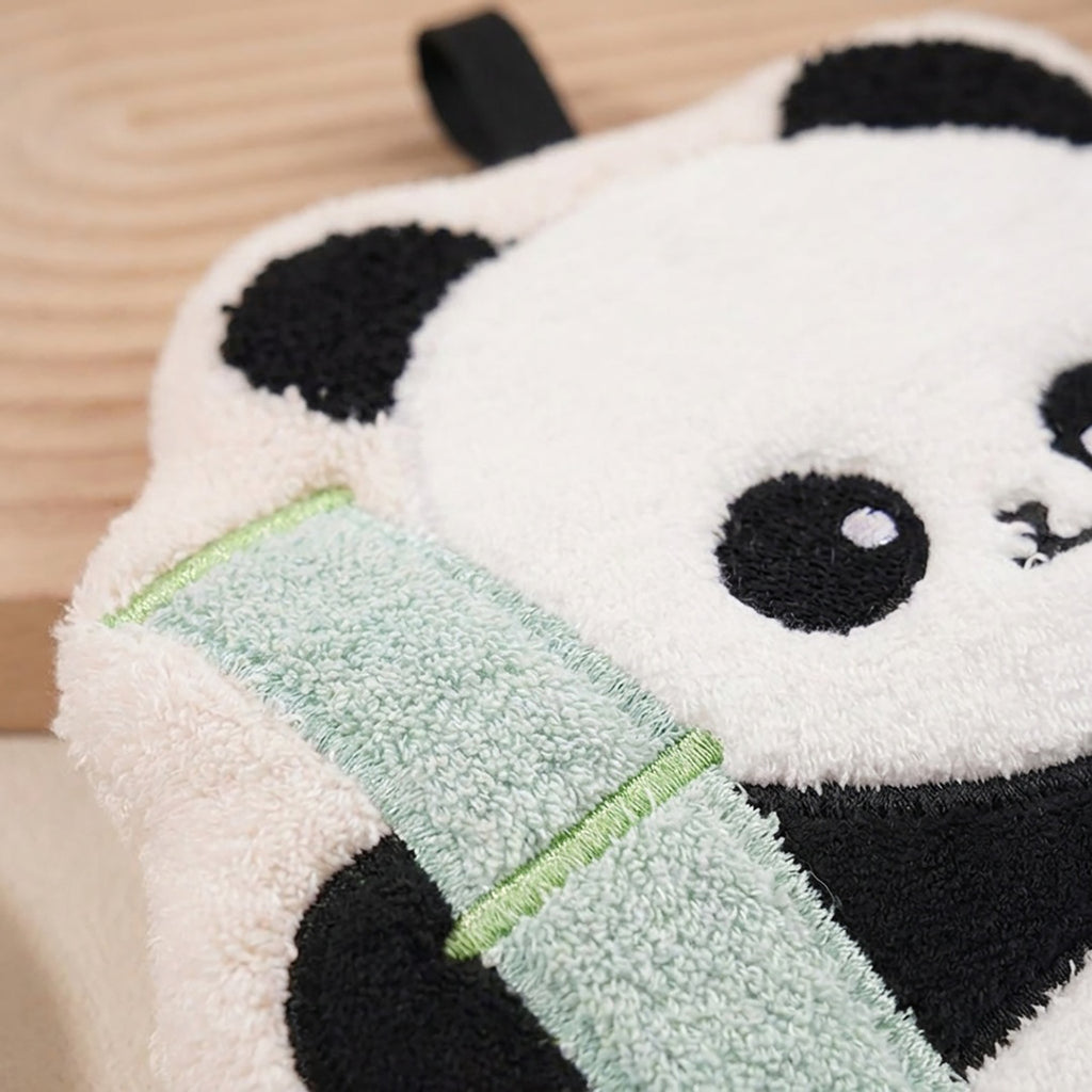 Anna-Kaci 2 Pack Coral Fleece Hand Towels Cute Panda Design Soft Absorbent Kitchen Bathroom Quick Dry