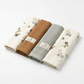 Anna-Kaci 4 Pack Cotton Towels Set Soft Absorbent Decorative Kitchen Bathroom Towels