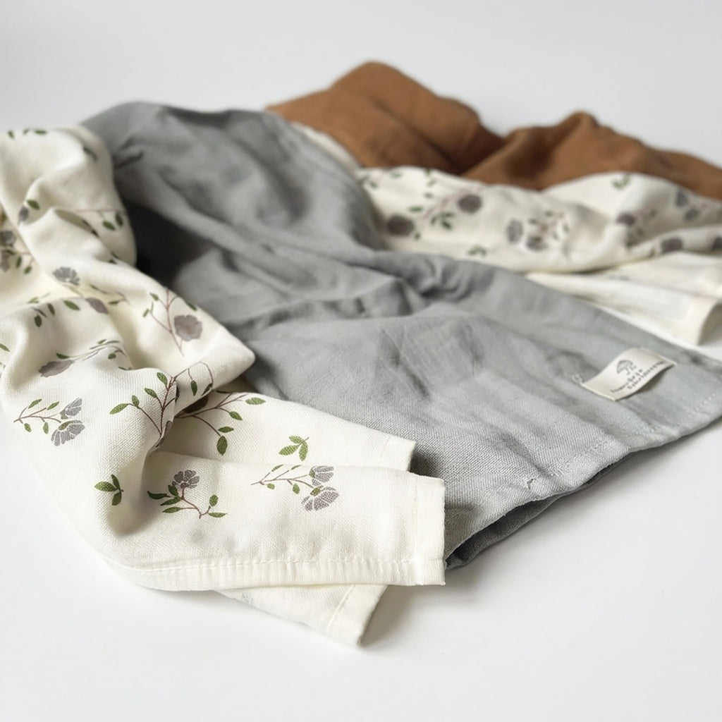 Anna-Kaci 4 Pack Cotton Towels Set Soft Absorbent Decorative Kitchen Bathroom Towels
