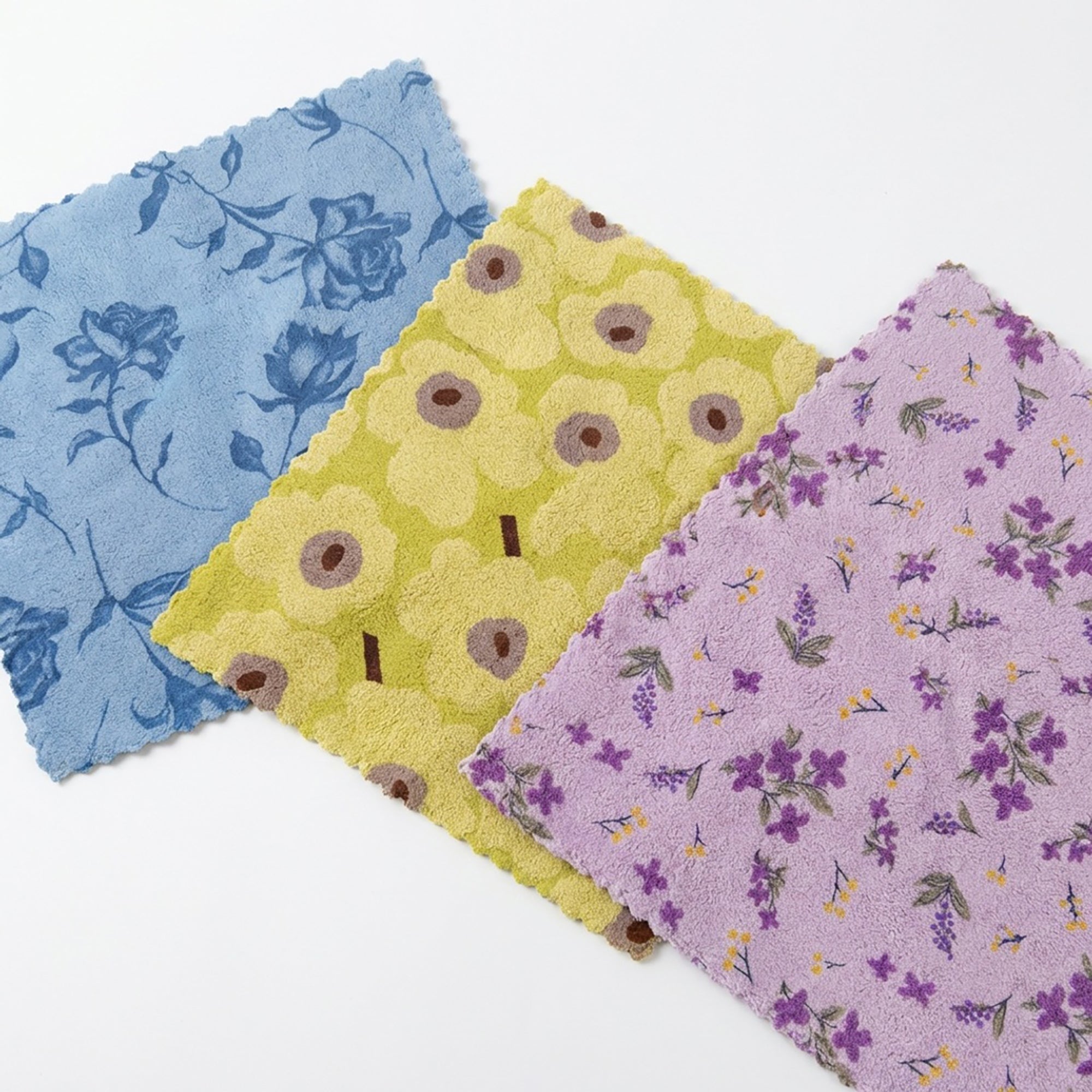 Anna-Kaci 3 Pack Microfiber Kitchen Cleaning Cloths Soft Absorbent Reusable Dish Cloths for Kitchen Cleaning
