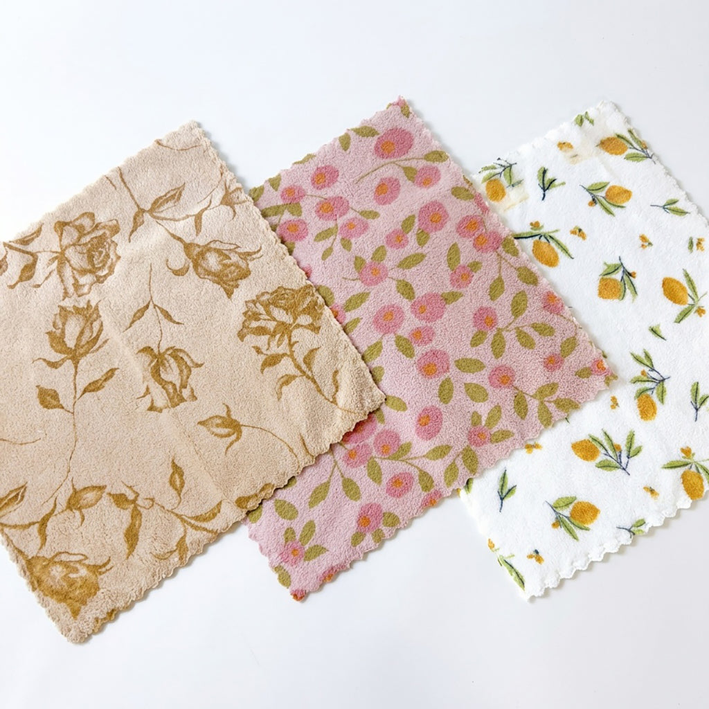 Anna-Kaci 3 Pack Microfiber Kitchen Cleaning Cloths Soft Absorbent Reusable Dish Cloths for Kitchen Cleaning