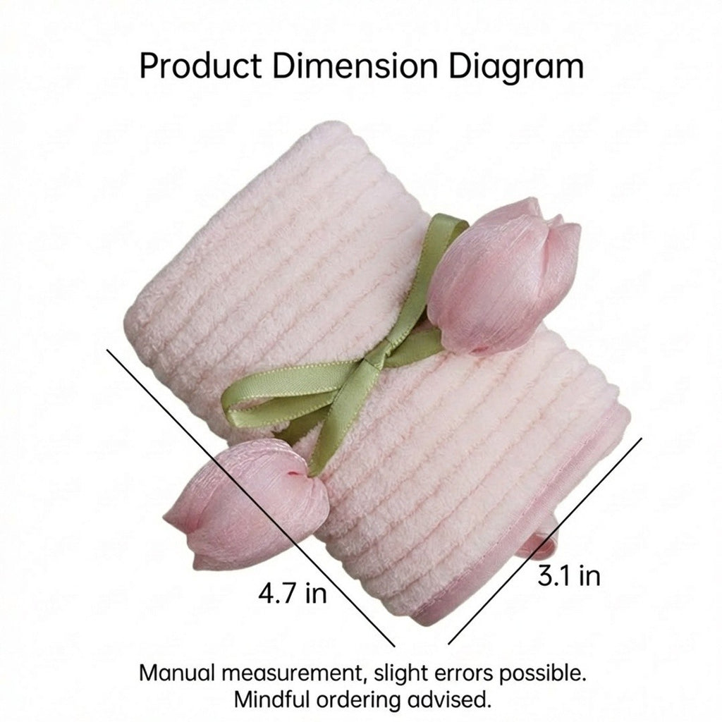 Anna-Kaci Gift Ready Washcloth 13.8 Inch Soft Cotton Face Towel Decorative Folded Design