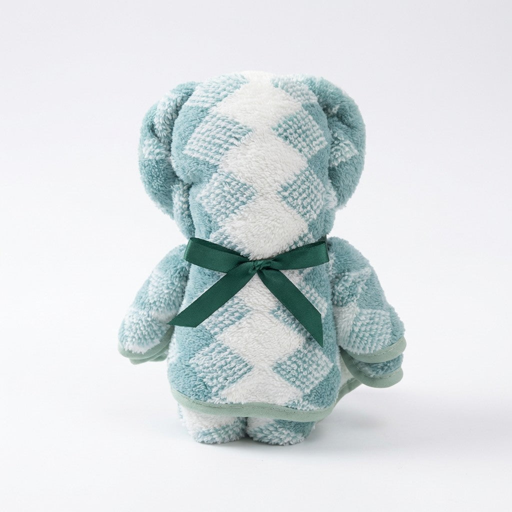 Anna-Kaci Bear Shaped Hand Towel 29 Inch Soft Plush Bathroom Towel Gift Ready Design