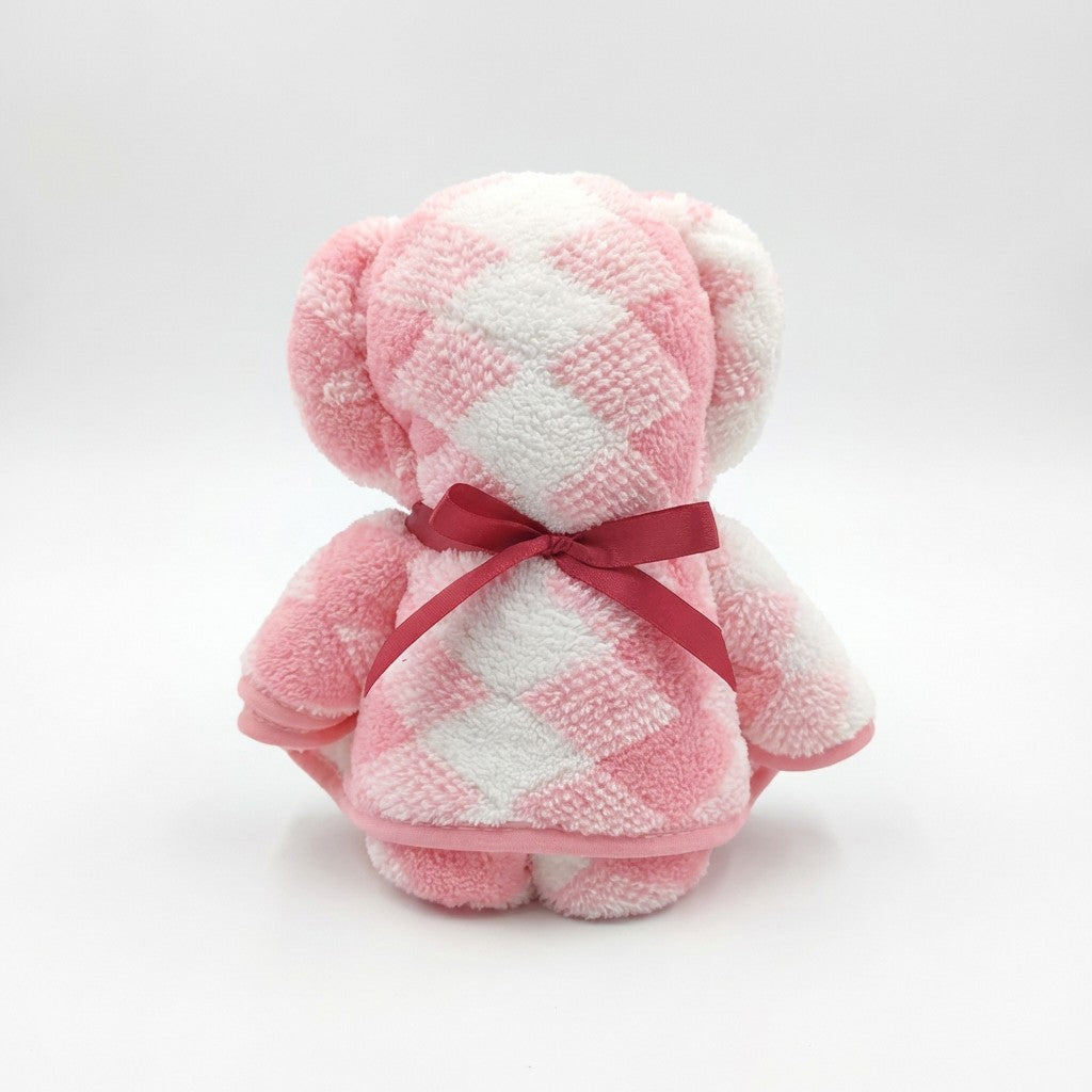 Anna-Kaci Bear Shaped Hand Towel 29 Inch Soft Plush Bathroom Towel Gift Ready Design