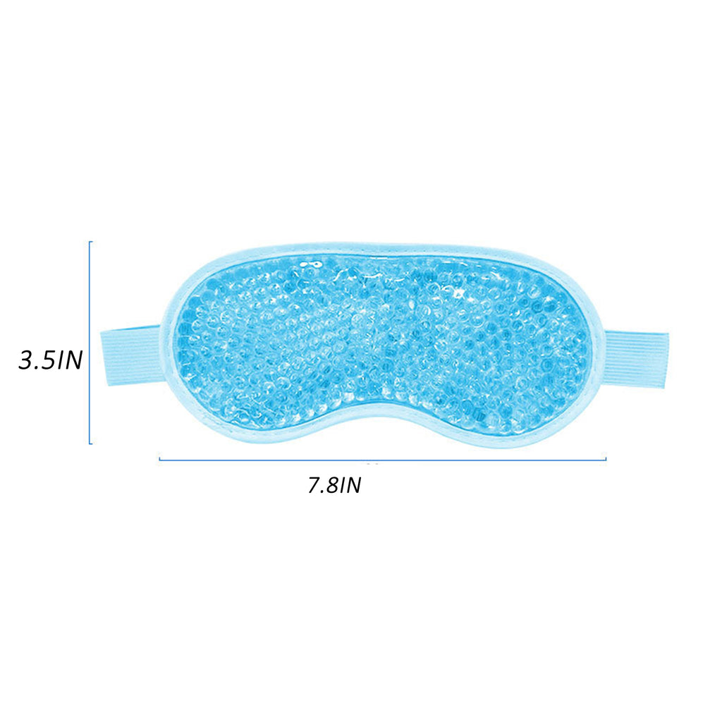Anna-Kaci Reusable Gel Bead Eye Mask Hot and Cold Compress PVC Eye Cover with Adjustable Strap