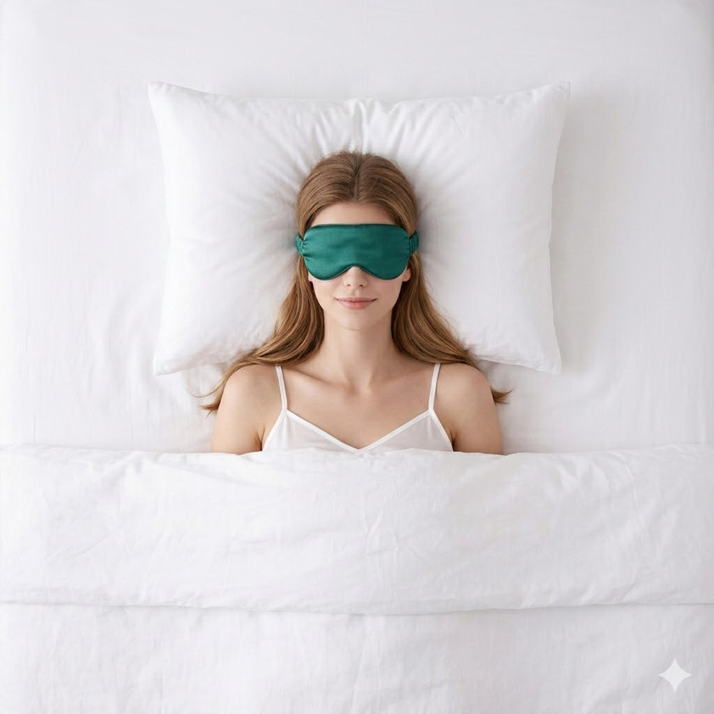 Anna-Kaci 3D Contoured Sleep Eye Mask with Integrated Nose Bridge Memory Foam Light Blocking Eye Cover