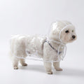 Anna-Kaci Clear Dog Raincoat Hooded Waterproof Pet Rain Jacket with Leash Hole for Small Medium Dogs
