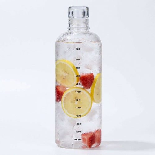 Anna-Kaci 2 Pack Clear Water Bottle Reusable Plastic Drinking Bottle Leakproof Wide Mouth Hydration Bottle