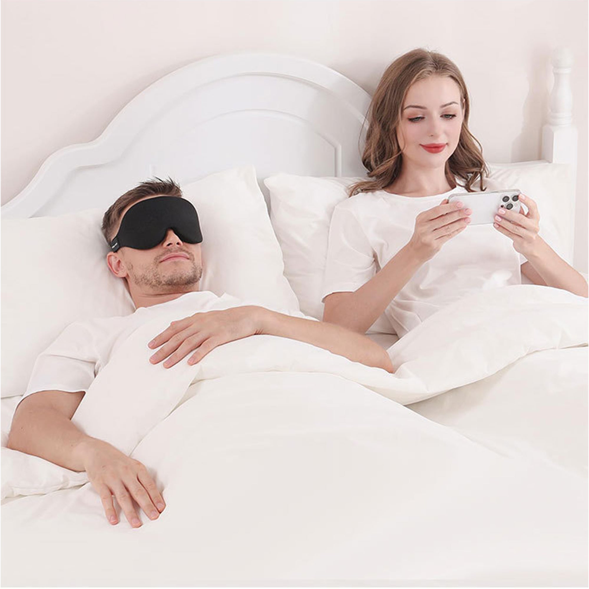 Anna-Kaci 3D Contoured Sleep Eye Mask for Women and Men Adjustable Strap Light Blocking Eye Cover