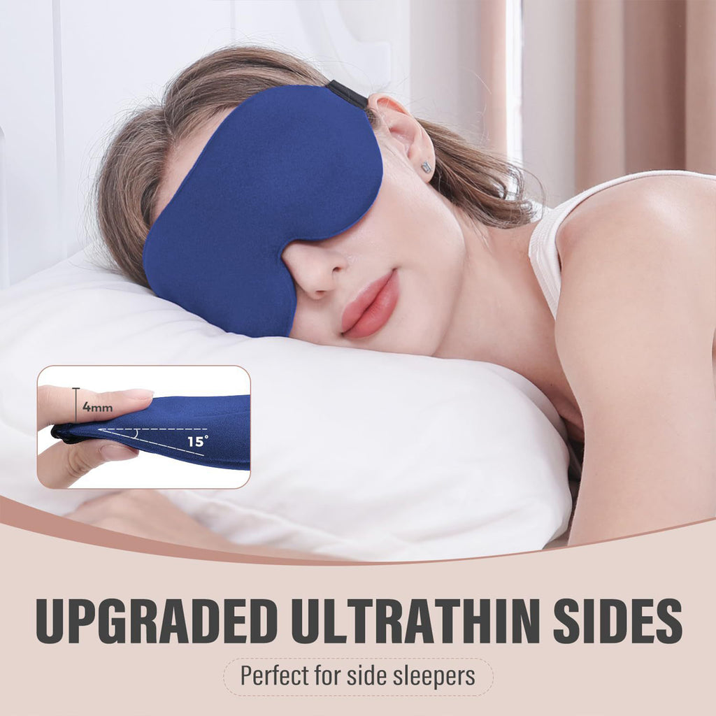 Anna-Kaci 3D Contoured Sleep Eye Mask for Women and Men Adjustable Strap Light Blocking Eye Cover