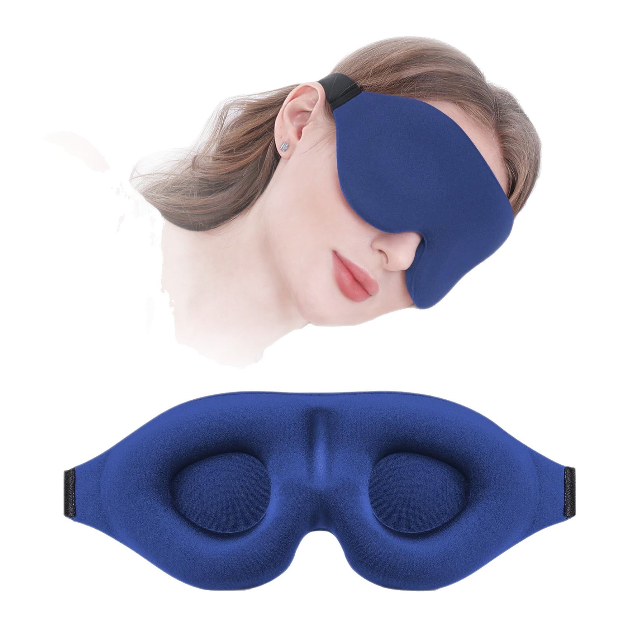 Anna-Kaci 3D Contoured Sleep Eye Mask for Women and Men Adjustable Strap Light Blocking Eye Cover