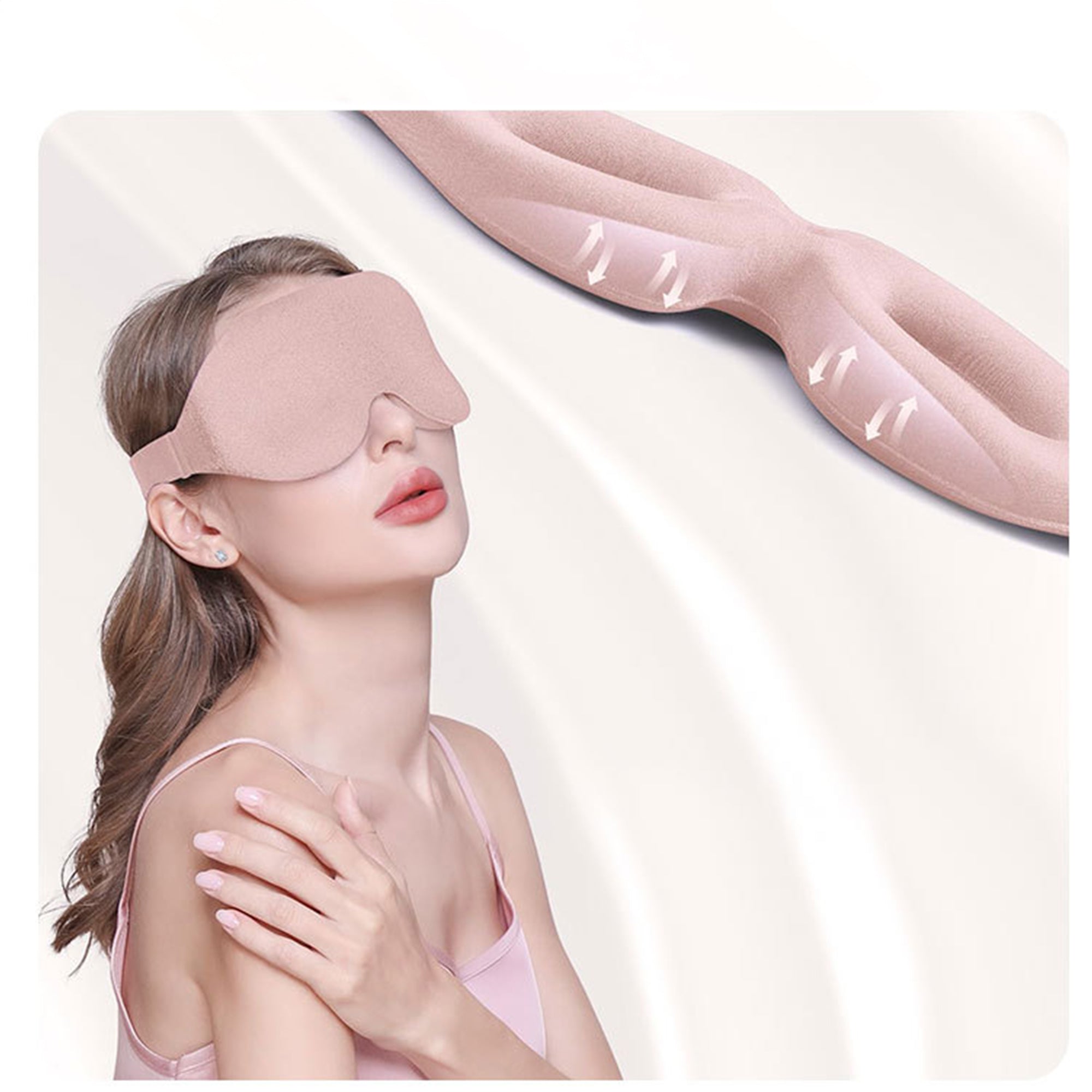 Anna-Kaci 3D Contoured Sleep Eye Mask for Women and Men Adjustable Strap Light Blocking Eye Cover