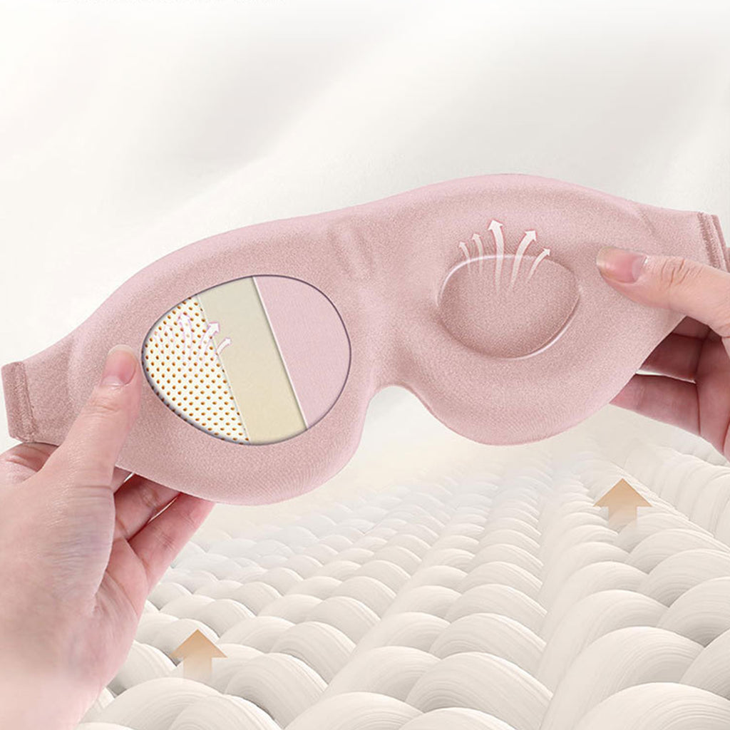 Anna-Kaci 3D Contoured Sleep Eye Mask for Women and Men Adjustable Strap Light Blocking Eye Cover