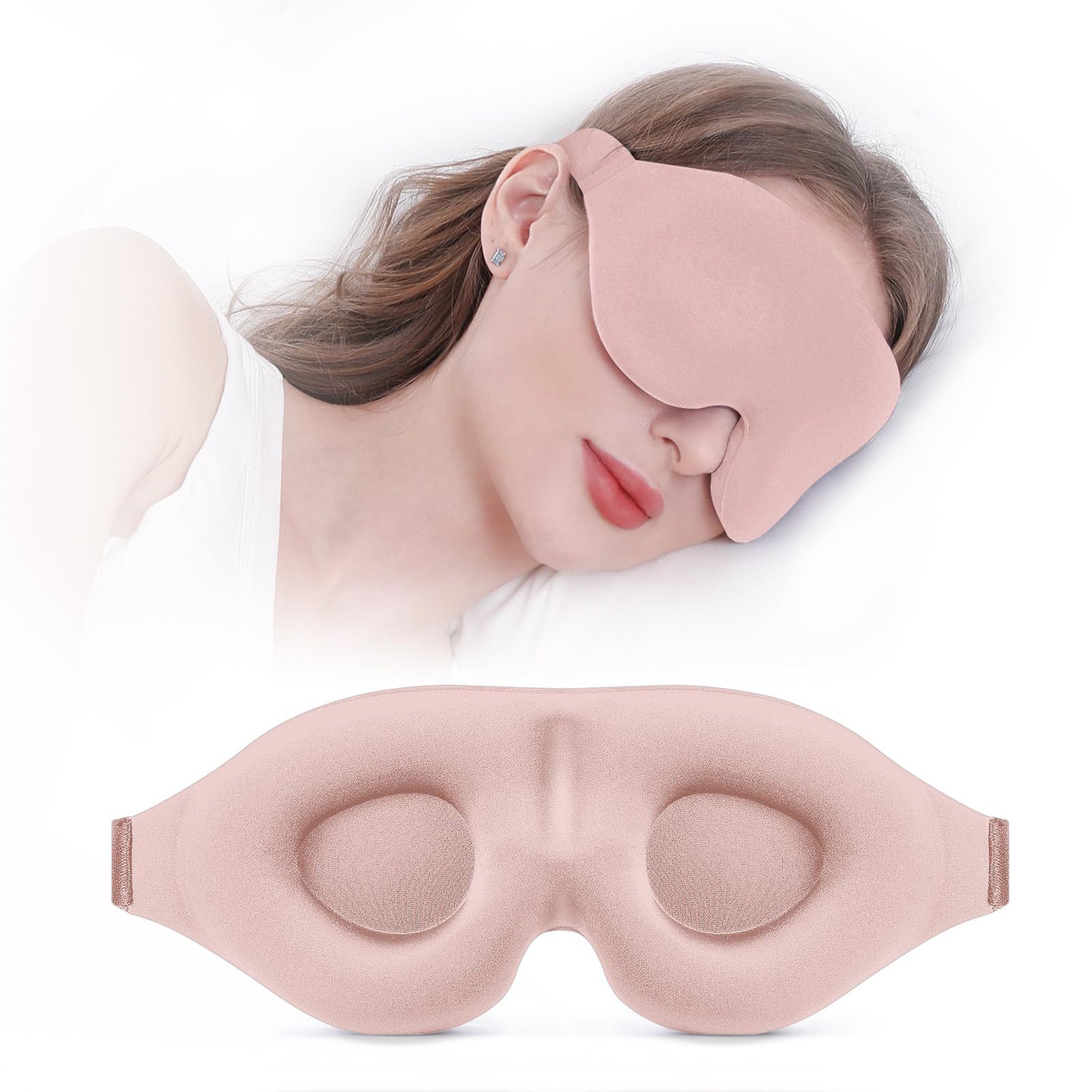 Anna-Kaci 3D Contoured Sleep Eye Mask for Women and Men Adjustable Strap Light Blocking Eye Cover