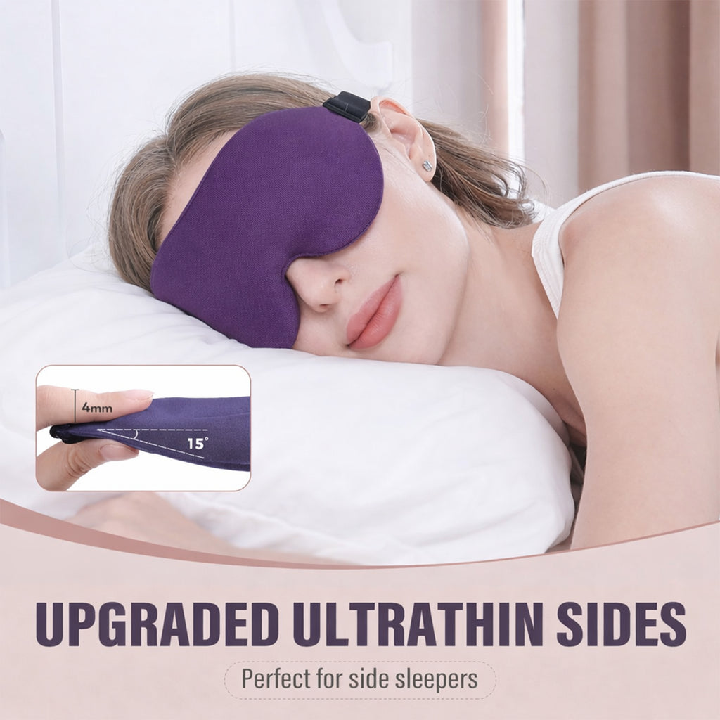 Anna-Kaci 3D Contoured Sleep Eye Mask for Women and Men Adjustable Strap Light Blocking Eye Cover