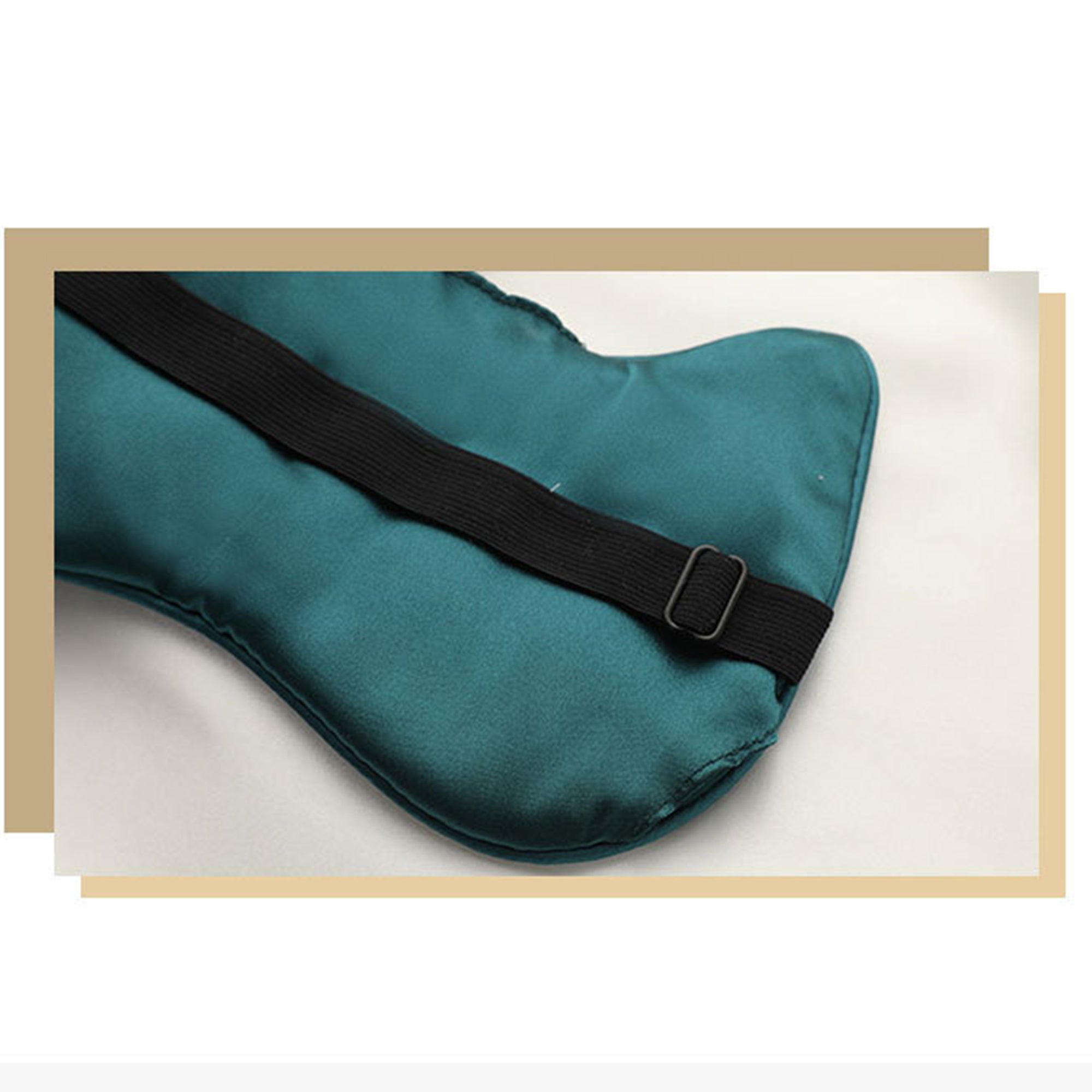 Anna-Kaci Cat Embroidered Silk Sleep Mask Adjustable Strap Soft Eye Mask for Travel Nap Night Sleep Light