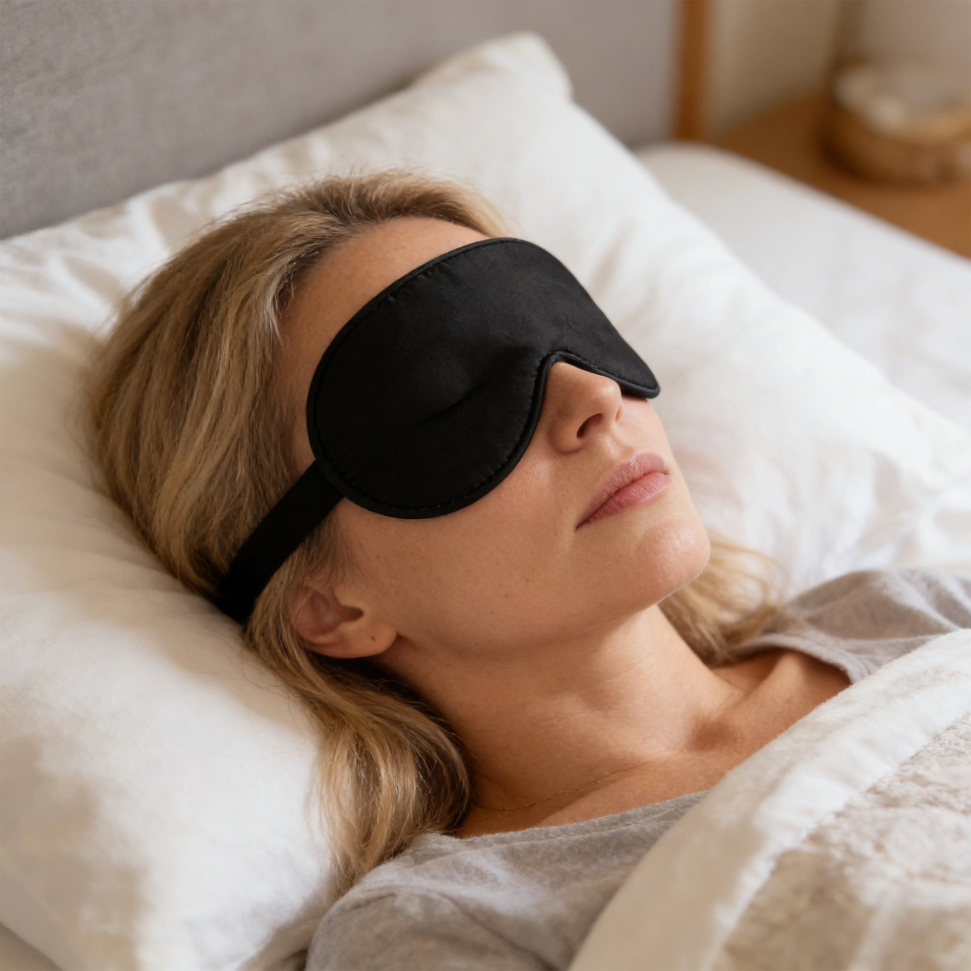 Anna-Kaci Silk Sleep Mask Soft Eye Mask Adjustable Strap Light Blocking Sleeping Eye Cover for Night Sleep