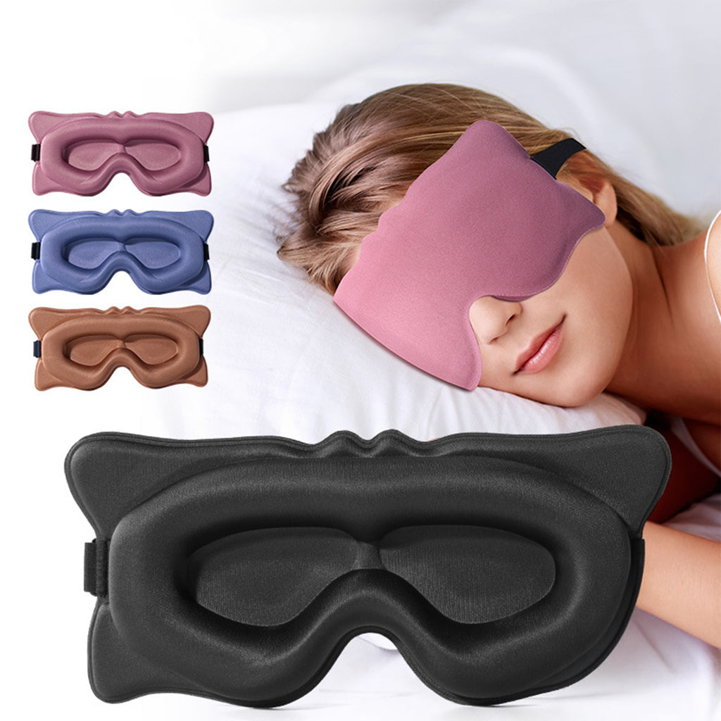 Anna-Kaci Contoured Sleep Mask Light Blocking Eye Mask Adjustable Strap Eye Cover for Travel Nap Night Sleep