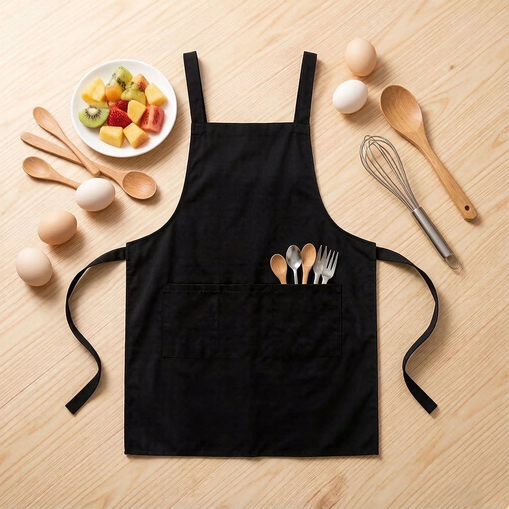 Anna-Kaci Adjustable Kitchen Apron with Front Pockets Durable Cooking Apron for Baking Cleaning Gardening