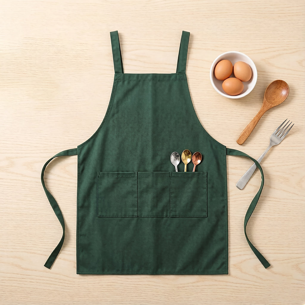 Anna-Kaci Adjustable Kitchen Apron with Front Pockets Durable Cooking Apron for Baking Cleaning Gardening