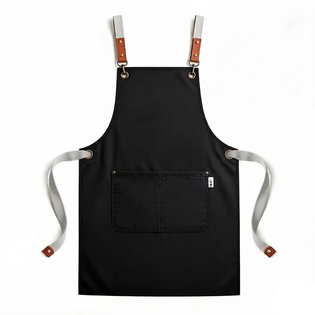 Anna-Kaci Canvas Utility Apron with Straps Cross Back Design for Kitchen Cafe and Artisan Work