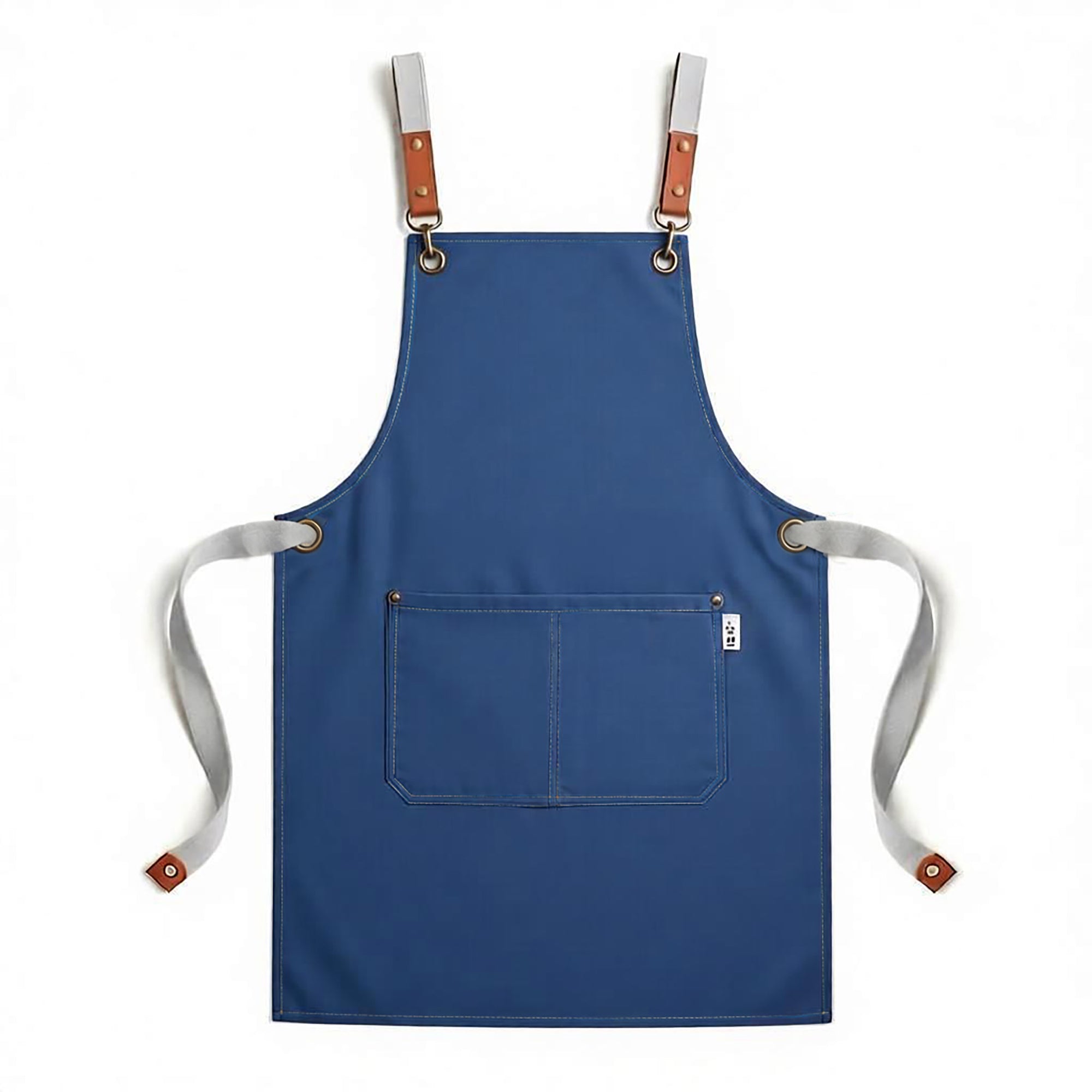 Anna-Kaci Canvas Utility Apron with Straps Cross Back Design for Kitchen Cafe and Artisan Work