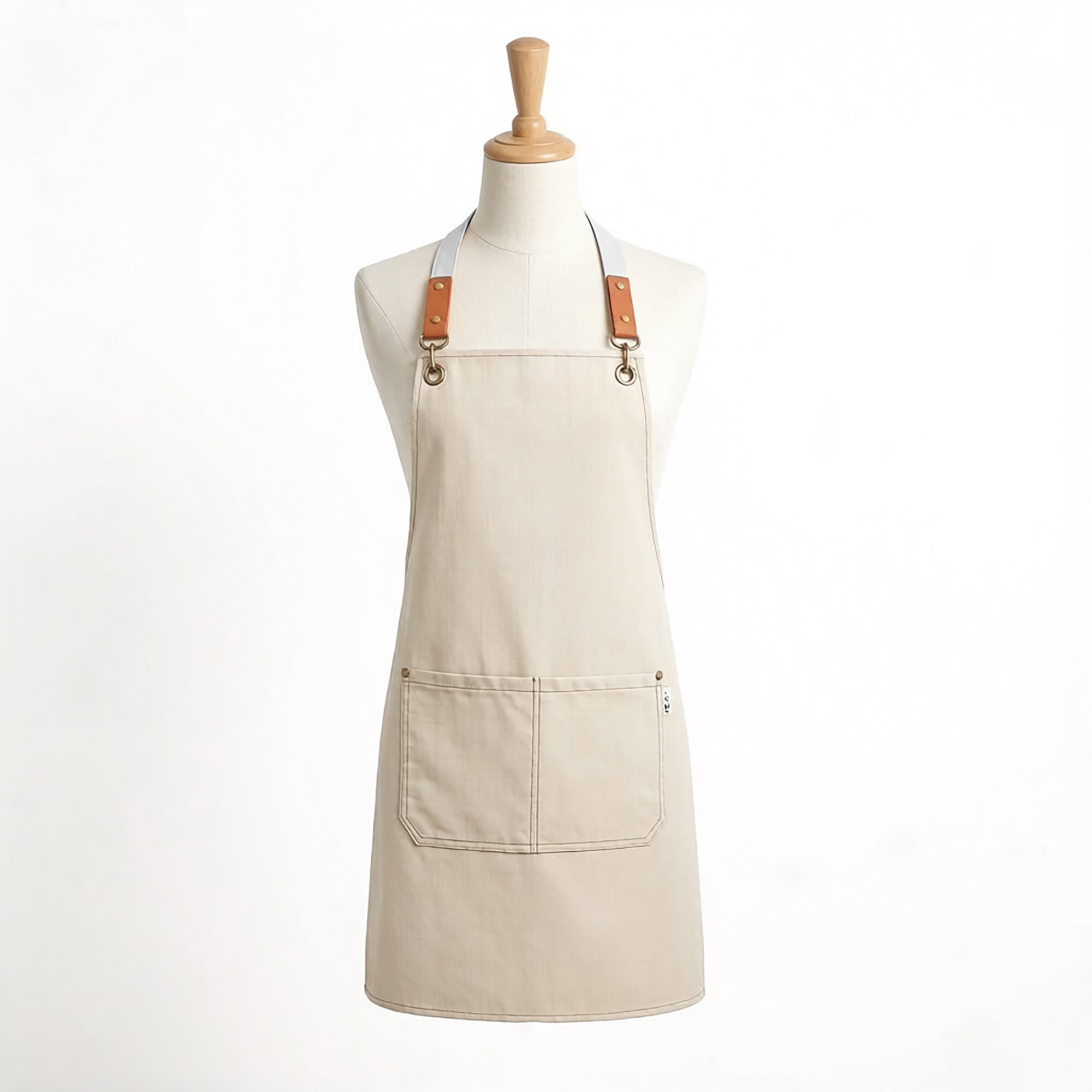Anna-Kaci Canvas Utility Apron with Straps Cross Back Design for Kitchen Cafe and Artisan Work