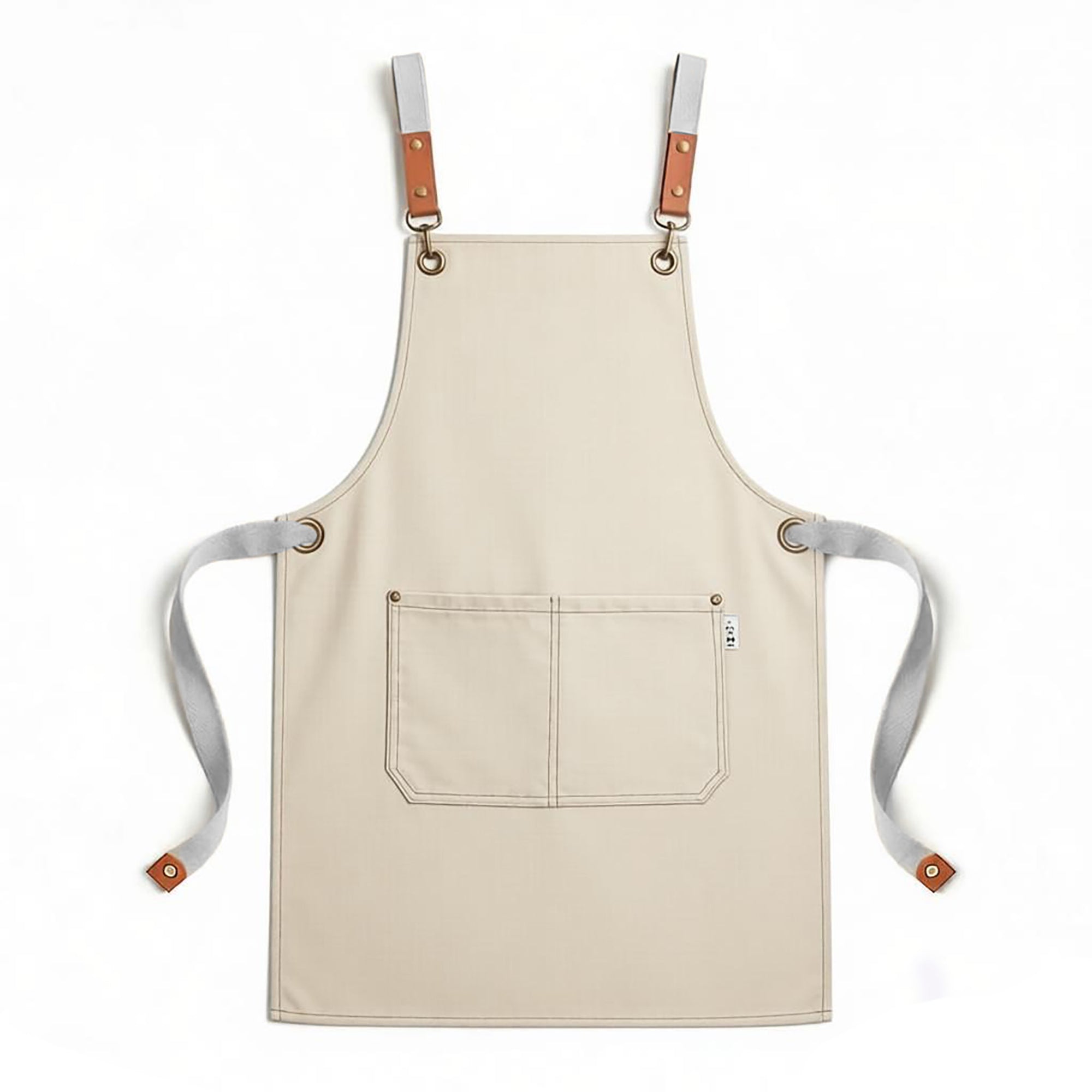 Anna-Kaci Canvas Utility Apron with Straps Cross Back Design for Kitchen Cafe and Artisan Work