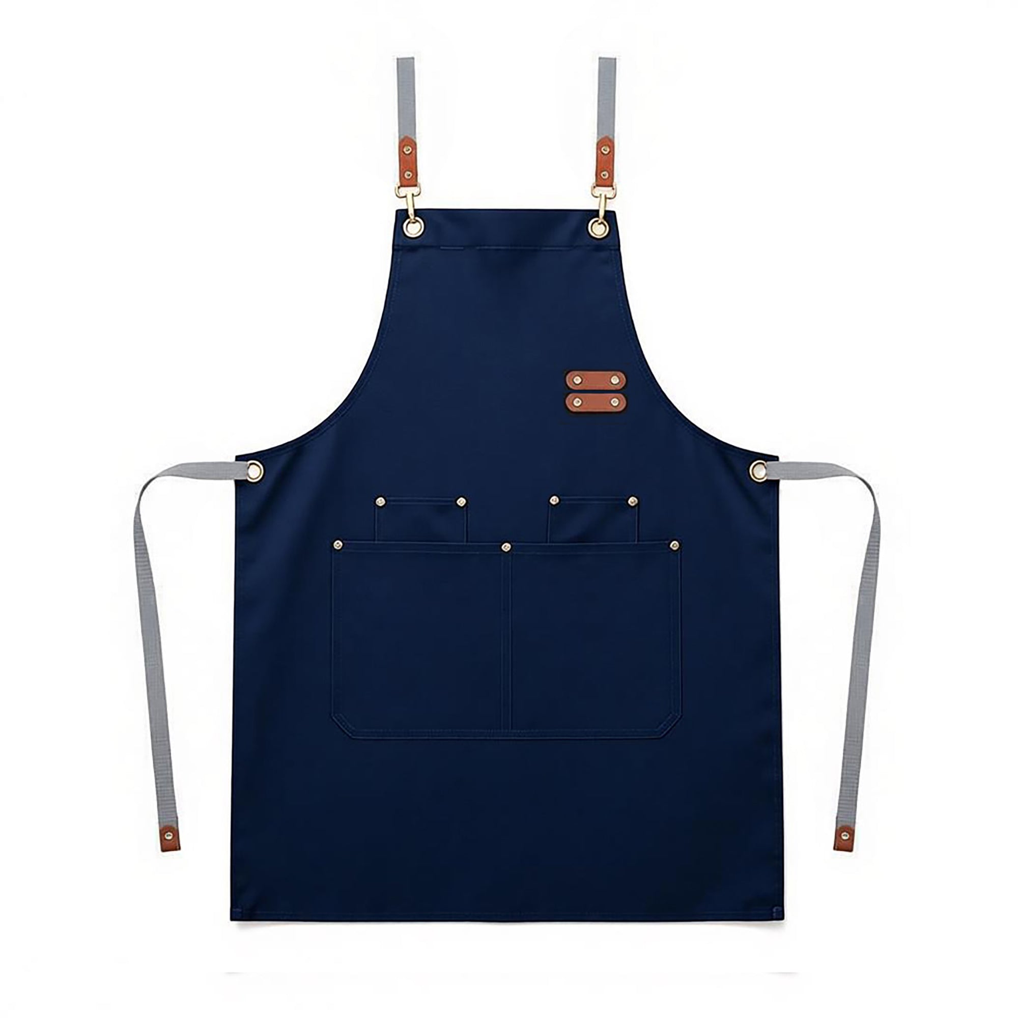 Anna-Kaci Canvas Work Apron with Multi Pocket Kitchen Apron for Cooking Baking Cleaning Gardening