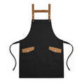 Anna-Kaci Canvas Kitchen Apron with Adjustable Shoulder Straps Multi Pocket Work Apron for Cooking Cleaning