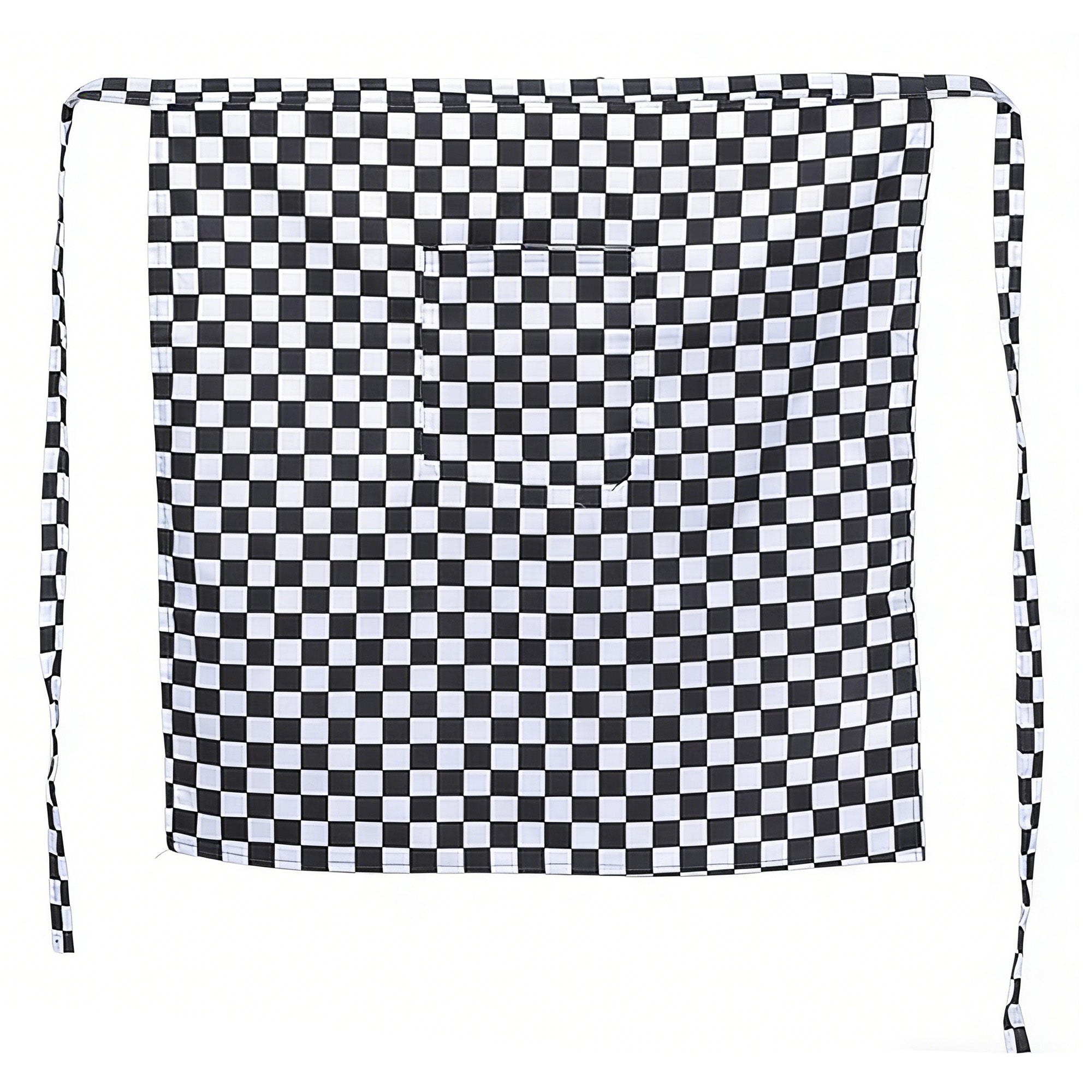 Anna-Kaci Checkered Waist Apron with Front Pocket Half Apron for Cooking Baking Serving Cleaning