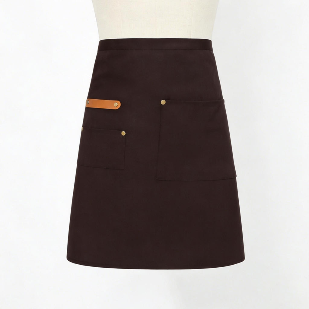 Anna-Kaci Waist Apron with Multiple Pockets Adjustable Tie Straps Half Apron for Cooking Serving Barista
