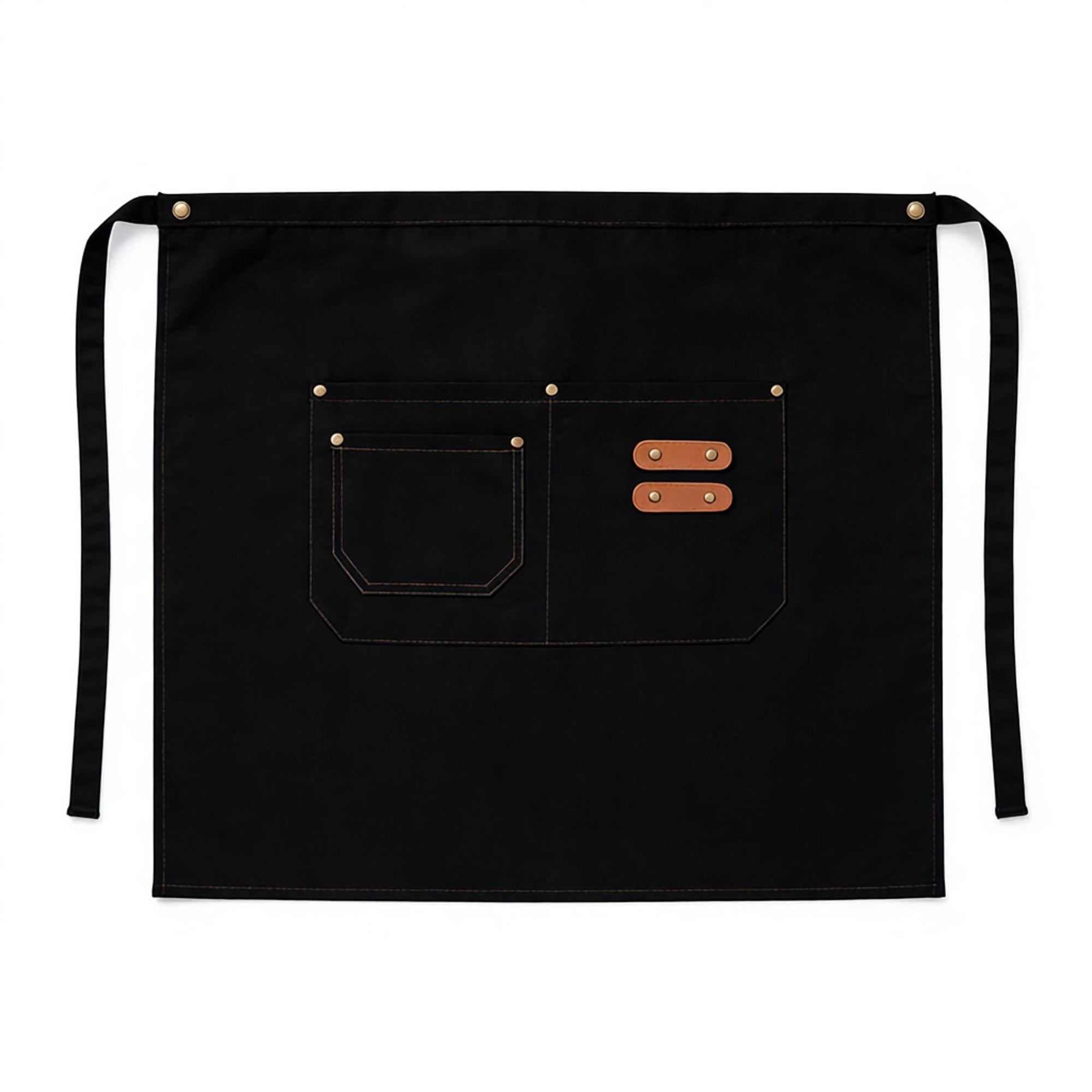 Anna-Kaci Waist Apron with Multi Pocket Storage Adjustable Tie Straps Half Apron for Kitchen Cooking Work