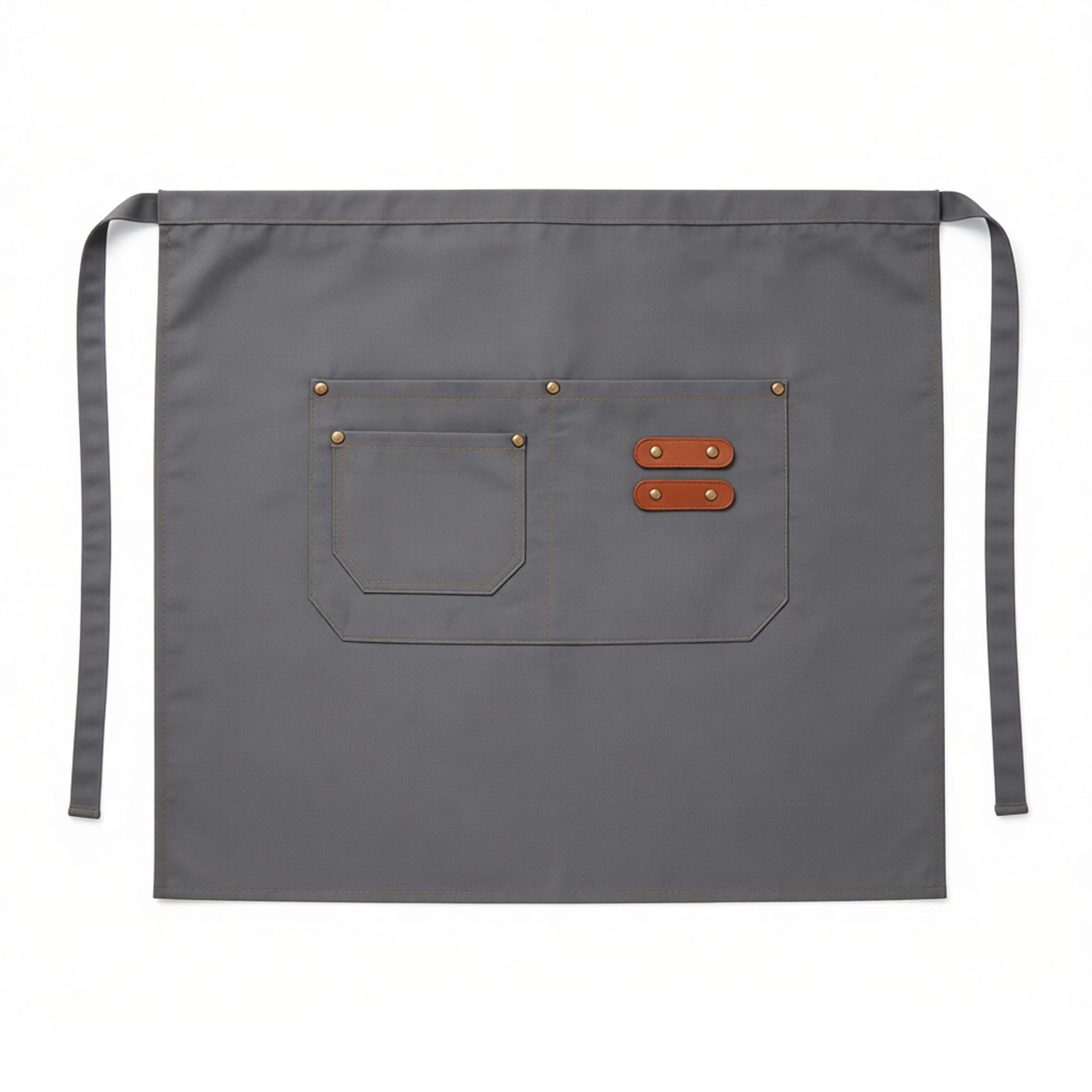 Anna-Kaci Waist Apron with Multi Pocket Storage Adjustable Tie Straps Half Apron for Kitchen Cooking Work